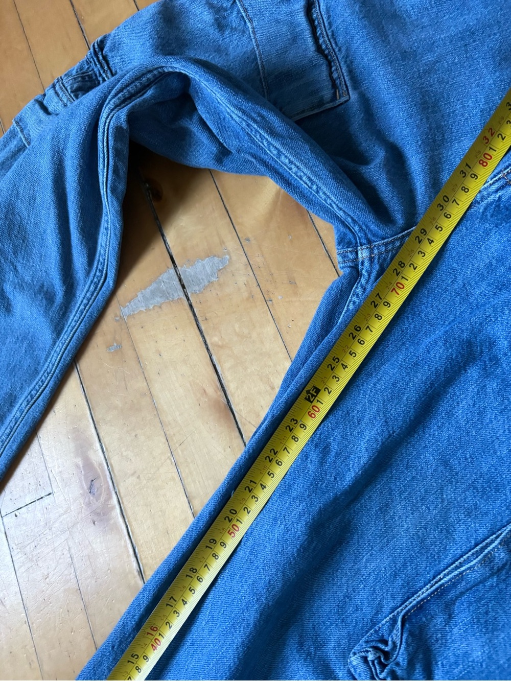 Aritzia Denim Forum Sz 29 Millie High Rise Cargo Denim Utility Baggy Jeans - Picture 10 of 12